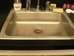 Before Kitchen Sink Cleaning
